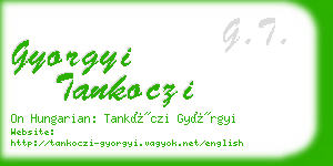 gyorgyi tankoczi business card